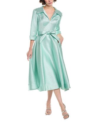 Jovani Textured Metallic Midi Dress