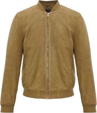 AllSaints Morten Su&egrave;de Bomberjack - Heren - Leren en Su&egrave;de Jassen - Groen - M - Su&egrave;de - Jassen