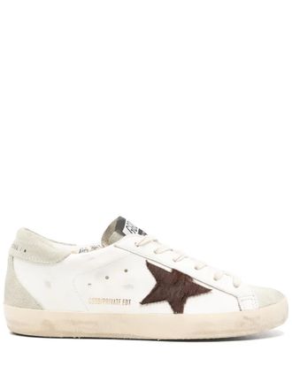 Golden Goose star appliqu&eacute; sneakers - White
