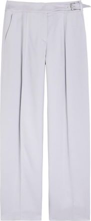 Sportmax Buckle Wide-leg Cotton-blend Trousers - Grey - 16 (UK16 / XL)