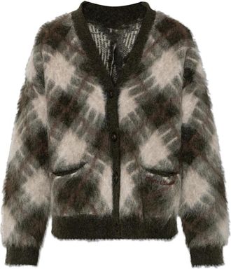 Acne Studios Cardigan met zakken - Dames - Vesten - Veelkleurig - S - Wol - Truien & Vesten