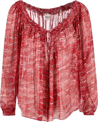 Isabel Marant pleated blouse - Red