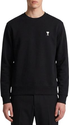 Ami Black Crew Neck Sweatshirt