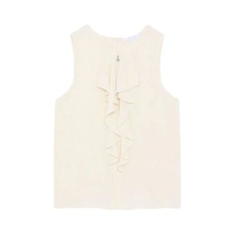Patrizia Pepe Patrizia Pepe, Sleeveless Tops, female, White, Size: S Top