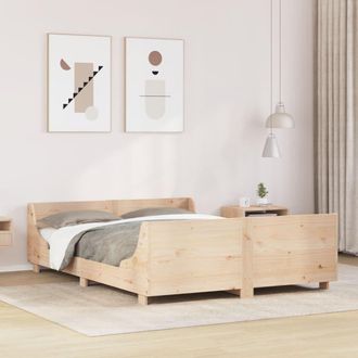 Berkfield Home Bed Frame without Mattress 160x200 cm Solid Wood Pine in Brown