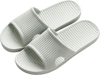 Generic Sliders Women, Womens Shower Slipper, Non-Slip Bathroom Shoes Beach Flip Flops Pool Slides Quick Drying Indoor Outdoor Summer Sandal Light Green