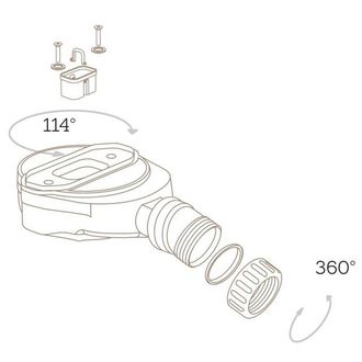 Xenz Soft douchebakafvoer Linear zonder cover H55 mm
