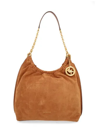 Michael Michael Kors Womens Shoulder Bag Indie Brown Leather Calf