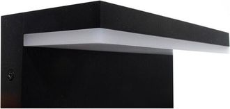 Trade Shop Trade Shop - Aplique Led L&aacute;mpara De Pared De 10 Vatios Para Balcones Jard&iacute;n Ip54 Cct Interruptor B82-3c - Negro