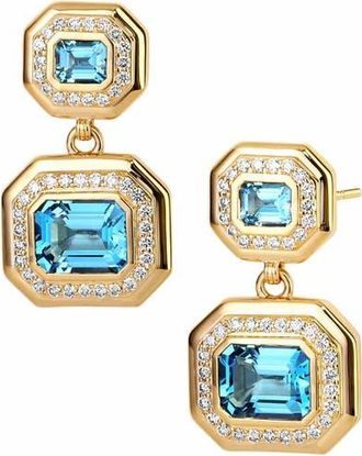 Syna Blue Topaz Geometrix Earrings at Nordstrom, Size Large