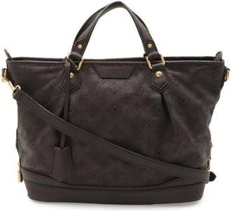 Louis Vuitton Pre-owned Monogram Mahina 2way bag - Dames - Vintage Shopper - Paars - ONE Size - Leer - Vintage
