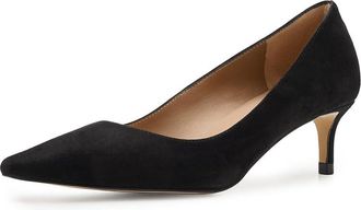 L.k. Bennett New Ava Pointed Kitten Heel Court High Heels Black 1 : EU 40 (US Womens 10) M, Leather