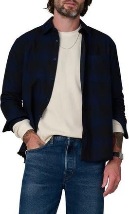 Joe's Keanu Ripped Plaid Button-Up Shirt in Midnight Plaid at Nordstrom Rack, Size Xx-Large