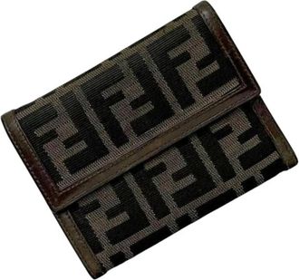 Fendi Pre-owned Vintage Tri-Fold Portemonnee - unisex - Vintage Accessoires - Bruin - ONE Size - Vintage