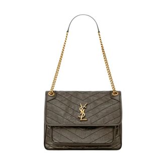 Saint Laurent Niki Medium in Vintage Leather - female - Saint Laurent - Shoulder Bags - Brown - ONE SIZE - Bags