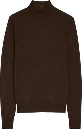 Joseph Mock-neck Cashmere top - Brown - S (UK8-10 / S)