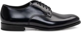 Doucal's Black Leather Lace-up Shoes