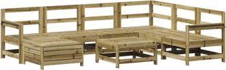 vidaXL 8 Piece Garden Sofa Set Impregnated Wood Pine vidaXL