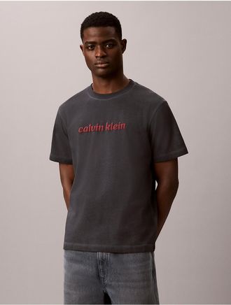 Calvin Klein Jeans Calvin Klein Mens 1989 Logo Easy Tee - Medium Grey - 2XL