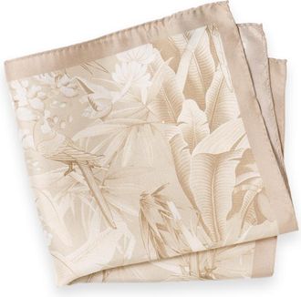 Paul Fredrick Botanical Silk Pocket Square