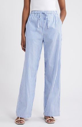 Rails Emmie Stripe Cotton Drawstring Pants in Mariner White Stripe at Nordstrom, Size Medium
