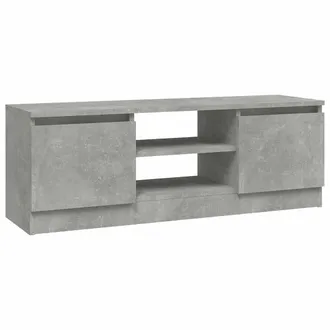 vidaXL Vidaxl - Mueble De Tv Con Puerta Gris Hormig&oacute;n 102x30x36 Cm