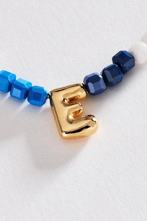 Anthropologie Colorful Beaded Initial Necklace