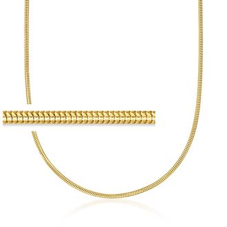 Ross-Simons Italian 2.4mm 18kt Gold Over Sterling Snake-Chain Necklace