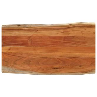 Berkfield Home Table Top 110x60x3.8 cm Rectangular&not;Solid Wood Acacia Live Edge in Brown