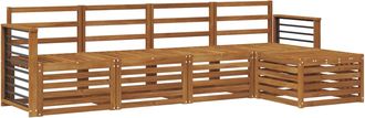 vidaXL Conjunto De Sof&aacute;s De Exterior 5 Uds. Natural Vidaxl