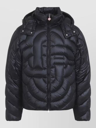 Casablanca monogram nylon quilted hooded puffer jacket