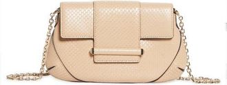 Jimmy Choo London Bar Snake Embossed Leather Wallet on a Chain in Chai/Shiny Gold at Nordstrom