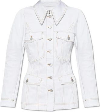 Givenchy Witte Jas Chic Stijl - Dames - Spijkerjassen - Wit - S - Katoen - Jassen