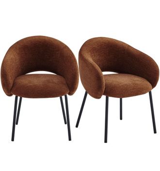 Moloo Fauteuil de table en tissu Luxury Terracotta (x2)