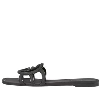 Gucci (WMNS) Gucci Interlocking G Slides Black Rubber 780307-J8700-1000