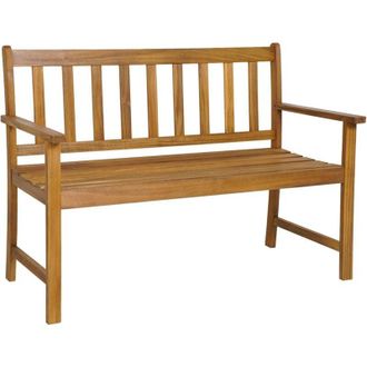 Costway Costway - Panchina da Giardino in Legno di Acacia per Esterni con Schienale, Braccioli, Sedile a Doghe, Panca per Veranda, Parco e Cortile, Portata