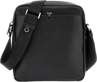 Guess Firenze Schoudertas - Heren - Schoudertassen - Zwart - ONE Size - Leer - Tassen