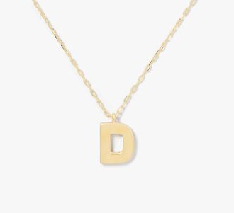 Kate Spade New York Womens Kate Spade Fine Love Letter D Initial Pendant Necklace in Yellow