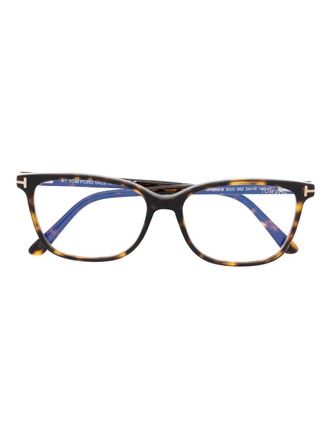 Tom Ford Eyewear Bril met schildpadschild design - Bruin