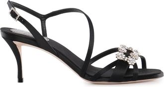 Roger Vivier Sandalen met Hoge Hak - Dames - Sandalen met hakken - Zwart - 41 EU - Leer - Schoenen