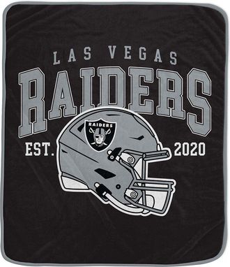 Pegasus Sports Las Vegas Raiders Nfl Team Vintage Helmet Fleece Throw