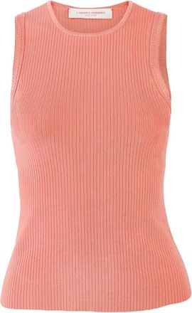 Carolina Herrera Geribbelde tanktop - Roze