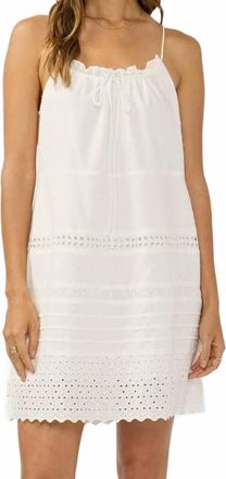 Lovestitch Eyelet Pintuck Mini Dress In White