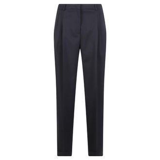PESERICO Rechte broek - Dames - Broeken - Blauw - Maat: M Leer