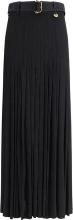 Burberry Geplooide Midi Rok met Riem - Dames - Maxi Rokken - Zwart - 2XS - Rokken