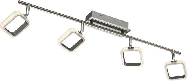 Lightbox Faretto LED Soffitto 4 Luci - Teste Orientabili, Bianco Caldo, Metallo/Bianco - Foto 7