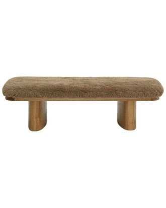 TOV Furniture Tov Furniture Ollie Straight Vegan Shearling Large Bench