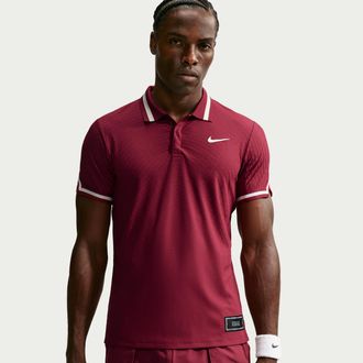 Nike Mens Court Slam Aero-FIT Tennis Polo in Red | IM6607-677
