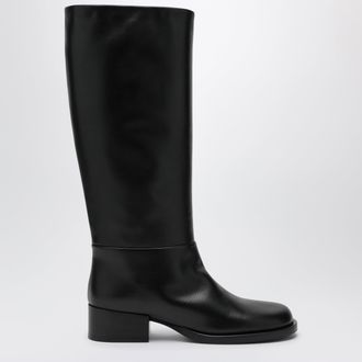 Dear Frances Dante black leather knee-high boot