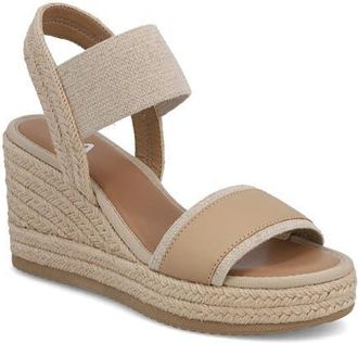 Mia Bayle Platform Wedge Ankle Strap Sandal in Natural/Ecru at Nordstrom, Size 8.5